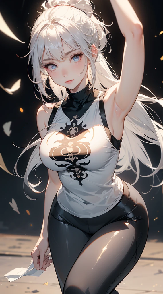 a white hair、Close-up of Miss wearing white mask, Beautiful character painting, Guweiz, Gurwitz-style artwork, White-haired god, author:Yang Jie, Epic and beautiful character art, Stunning character art, author:Fan Qi, by Wuzhun Shifan, pixiv Art Street Guviz, Single ponytail, insult, High Ponytail, Tall and big, Long legs, (sleeveless lace shirt), (shorts), (Striped )), ((Striped )), Walk, elegant, dignified, Miss, Beautiful curves, sweet smile, Strong sense of detail and layering, Farbe丰富绚丽, Has a unique texture, rich and Farbeful, Farbe, vivid, Design Art, 16K, Super detailed, {{illustration}}, {Extremely refined}, {Exquisite surface treatment}, Super detailed, Delicate and shining eyes, {{Light}}, Ultimate light effect, model: Realism, CFG size: 12, Laura: Bright texture (1.35), high quality, masterpiece, Exquisite facial features, Delicate hair depiction, Detailed depiction of the eyes, masterpiece, best quality, Light line tracing, Extremely detailed CG unified 8k wallpaper, masterpiece, best quality, (1 girl), 完美Miss身材, (((Skinny white T-shirt))), beautiful eyes, (Delicate face), short black hair, Tie your hair up, Light blue hairpin, Black silk frame glasses, in class, (White skin), (Optimal Lighting), (Super intricate details), 4k unity, (Super detailed CG), Showing off her white legs, , Hot Pants, shorts,Sexy Long Legs, Thin waist, Sweat flows down my waist, Showing belly, Extremely detailed depiction, Pink Hair, Asymmetrical bangs, Transparent clothes, Hands on thighs, Move your eyes away, 8k resolution, Raise an eyebrow, shiny hair, Flower head, Wristbands, bandage,Leather sexy pose, simple grey background, Crawl to the audience, Kitten pose, On all fours,NUDE,National Foundation,underwear,(masterpiece, best quality:1.4), (modern), 1 girl, solitary, leave, SFW, Great girlfriend, (Permanent installation:1.1), Dynamic poses, (Tight yoga pants, Dark gray yoga pants:1.4),Long blond hair, Sweep bangs, Heart-Shaped Face, Elegant face, Pretty Face, The face is rich in detail, Extremely delicate ski