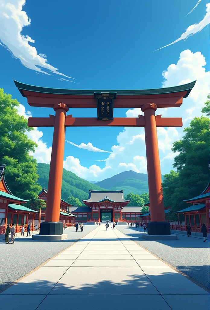 Scenery of a shrine with a traditional Japanese torii gate。Clear blue skyの下、Gravel areaに大きな鳥居が立っており、その奥にはShrine Buildingsが見える。Lush green trees all around々There are buildings、people々The footage also shows people passing by.。
More specific prompts:
composition: Taken with a wide-angle lens、A photo of the shrine's main entrance。The torii gate is located in the center.、Emphasizing the sense of depth。
weather: Clear blue sky。Some white clouds are floating。
time zone: Daytime。太陽光が鳥居やShrine Buildingsを照らしている。
color: Vivid and natural colors。The contrast between the blue sky and green is beautiful。
subject: Large wooden torii gate、Shrine Buildings(Hall of worship, etc.)、Gravel area、Lush trees surrounding々、people々(Worshippers, etc.)。
atmosphere: 静かで厳かなatmosphere。A taste of traditional Japanese culture。
place: Shrines in urban areas。There are modern buildings in the surrounding area.。