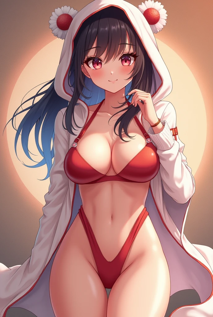 Generate a hentai character for me, but without her clothes completely naked is with a perfect body