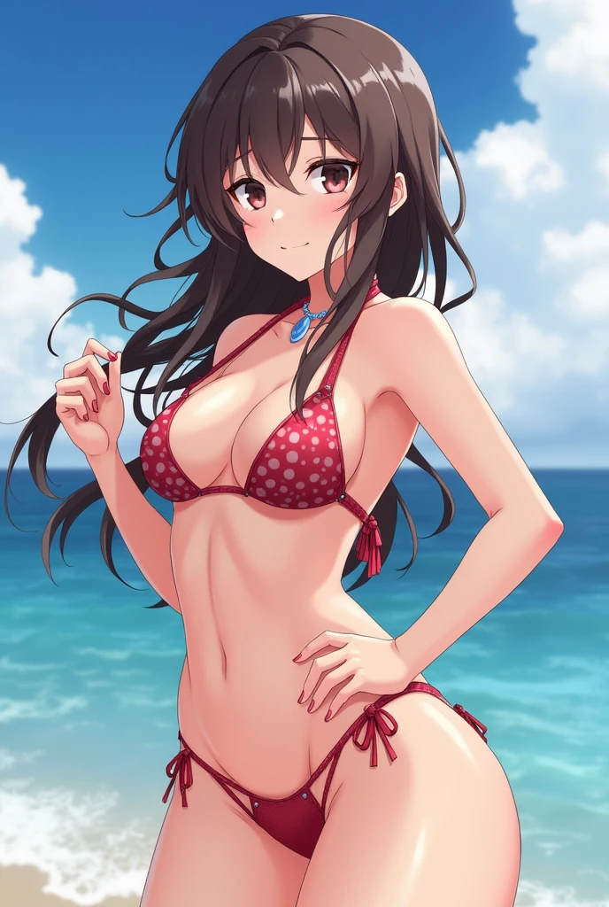 Generate a hentai character for me, but without her bikini she has a perfect body
