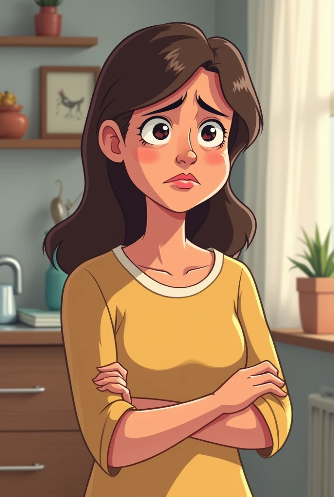 Cartoon of a distressed mother