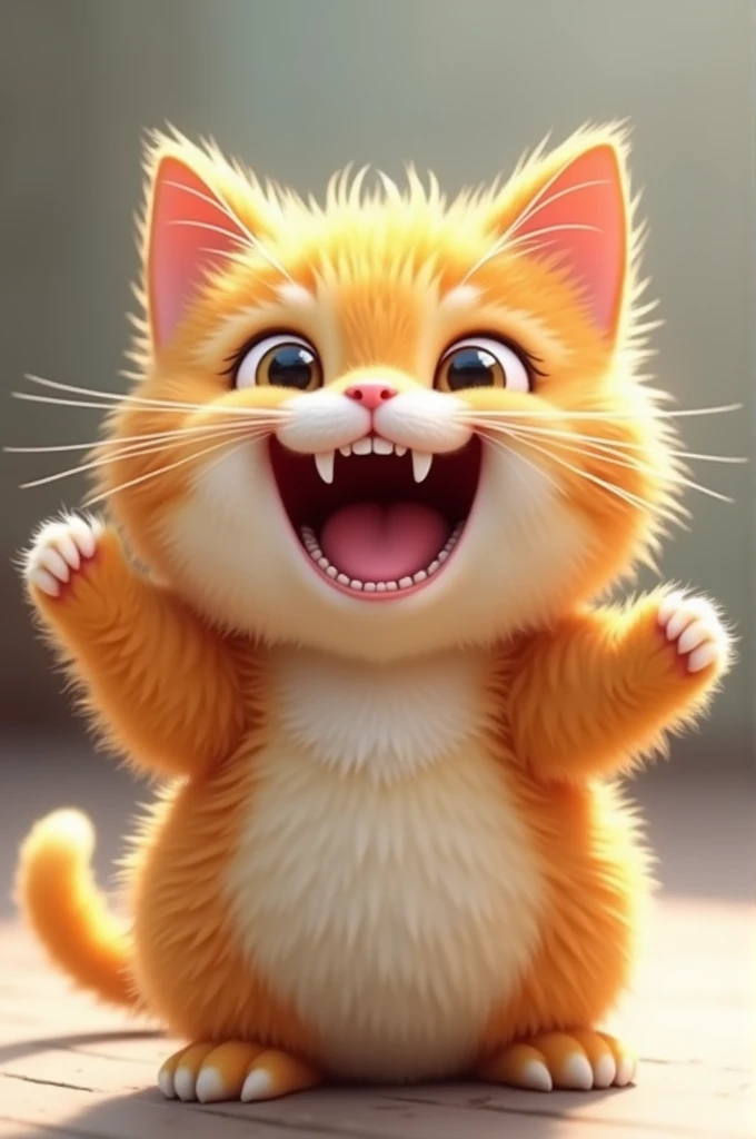 Cat with big smile