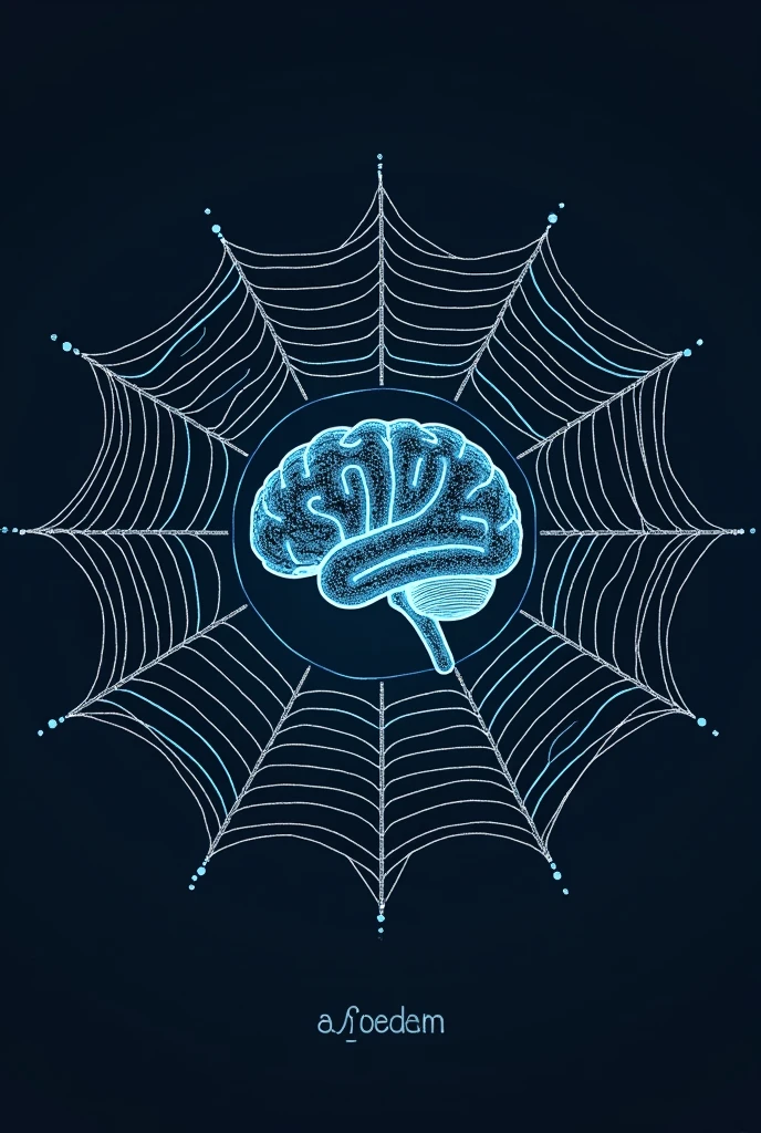 Logo for EEG-based autism project (based on a spider web)