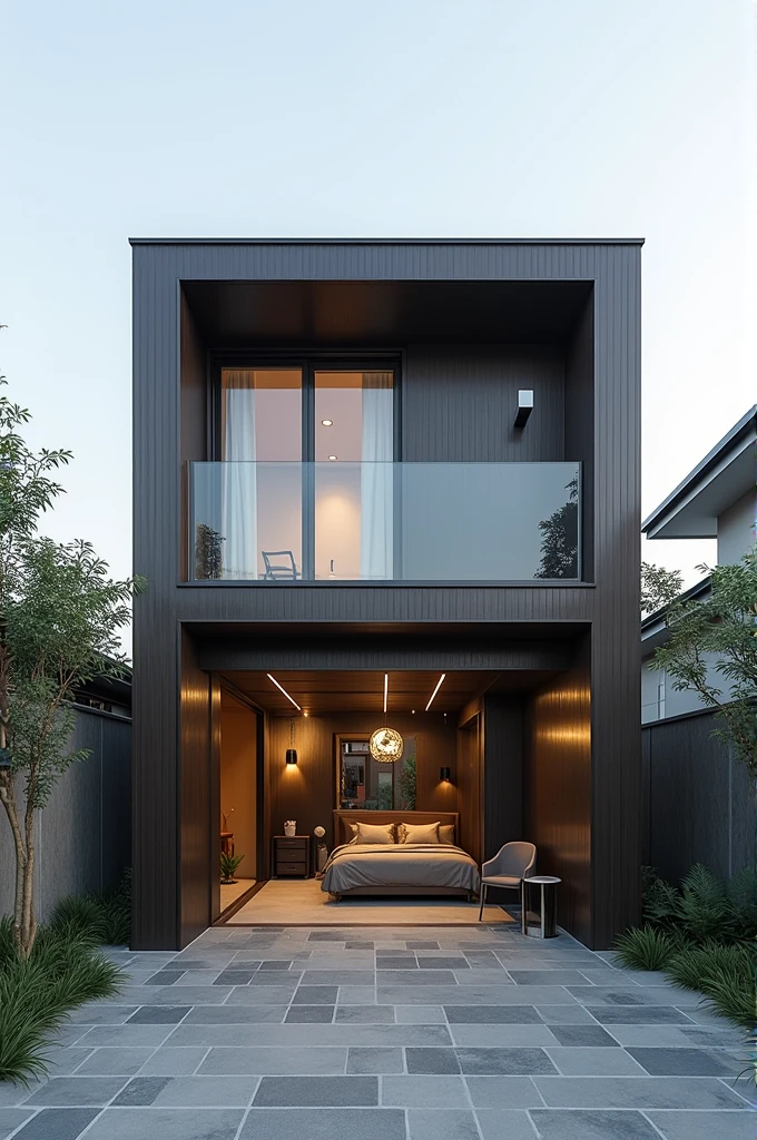 03 bedroom and 01 Hall house design with metal sheets