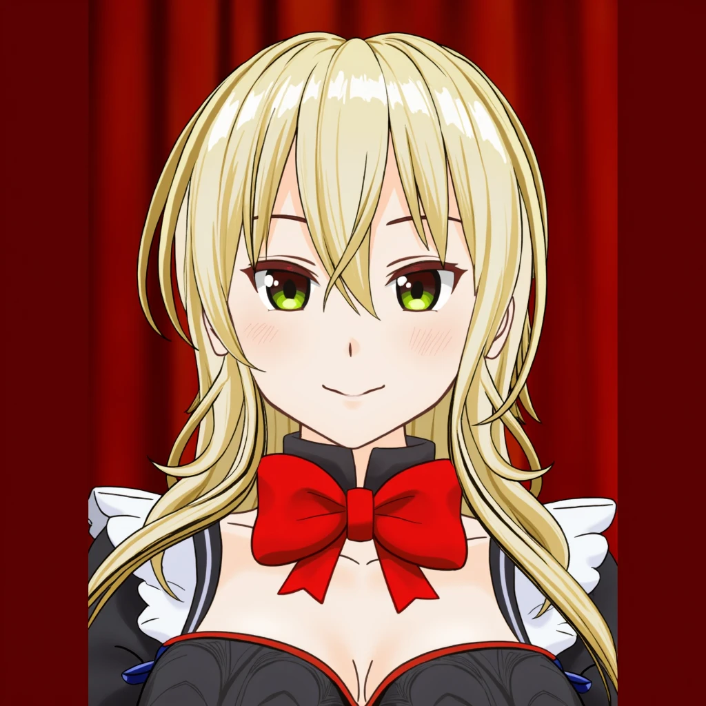 Cute Japanese Blonde Girl, , Emerald-like eyes, She's cute and I want to marry her