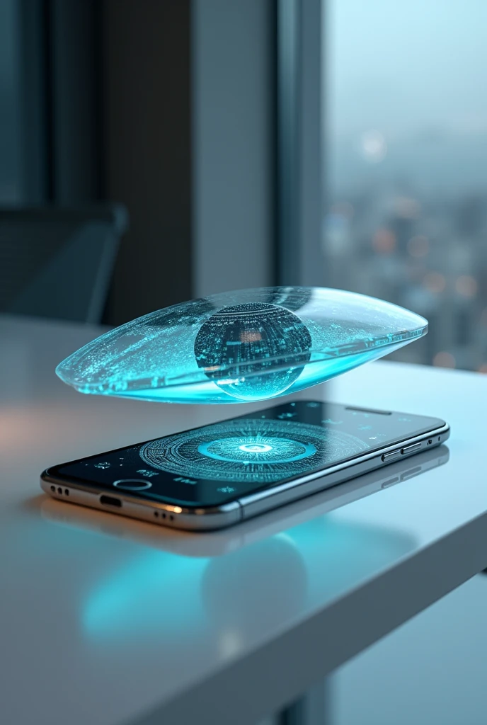 Contact lens type smartphone