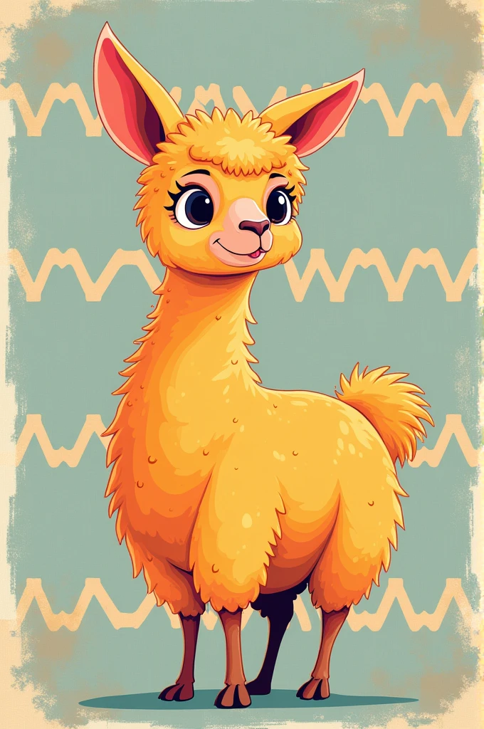 Vicuña cartoon print polo