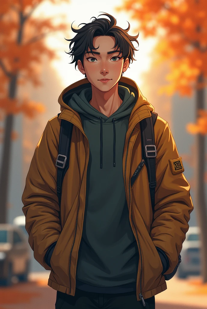Age 27、Height 173cm、male、I'm an engineer with blood type O.、Nickname is「Legendary heroes」。Childhood、Although she was considered a poor student, she gained the trust of those around her with her strong will and cheerful personality.。He is a person who values his teammates and values team harmony.、Has experience leading many projects to success。In particular, in order to save the world, he unleashed his powers, fought powerful enemies together with the allies he had made in the past, and ultimately restored peace to the world.。After that, he traveled the world, experienced different cultures, and contributed to his growth and world peace.。Currently working, but in the future, I aim to be a freelancer who can make an impact on the world by honing my skills and communication abilities.。
My favourite country is Sweden、The prefecture is Hokkaido。I like autumn, especially the autumn leaves and the flavors of autumn.。My favorite food is roast beef、In hot pot、They especially treasure the time they spend eating hotpot together as a heartwarming experience.。My favorite drink is cola、water。My hobby is traveling、I especially enjoy visiting places rich in nature and historical cities.、I also like hot springs。I am also interested in interior design and craftsmanship.、Decorate your living space and enjoy creative activities。Planning.、Organizational power、Reliable。
Write a symbol mark representing this character.。紅葉🍁みたいな