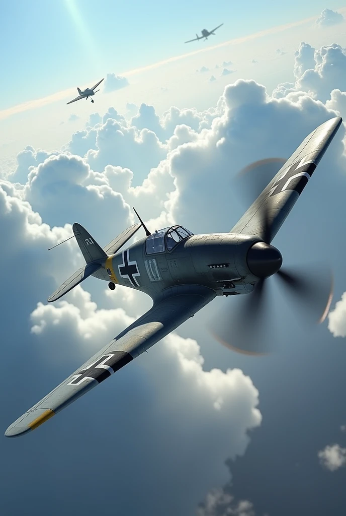 ww2, Fighter, 1 machine, me109g, realistic,