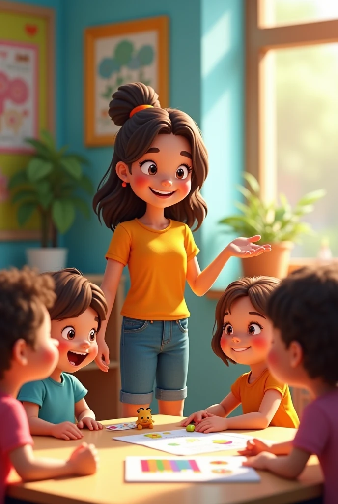 Teacher teachs students of Playgroup