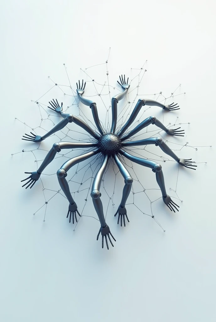 Logo for EEG-based autism project (a spider web made of arms, making like a brain)