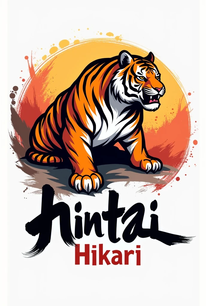 create a logo for a karate academy with this name, NINTAI HIKARI, in the logo considers a tiger.