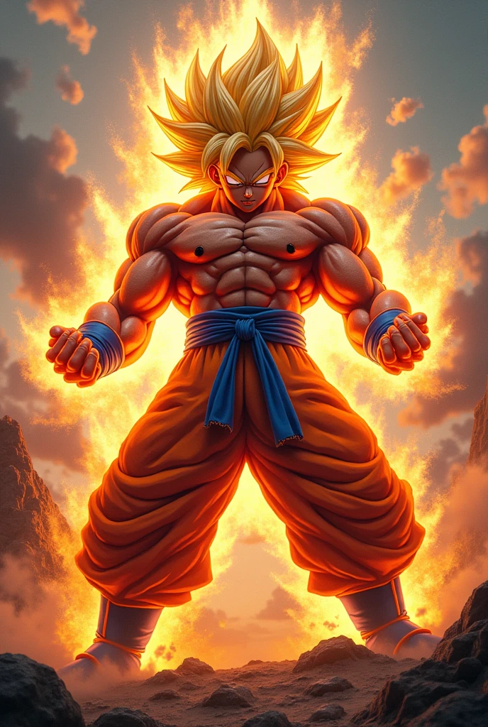 create image of goku super saiyan 4






