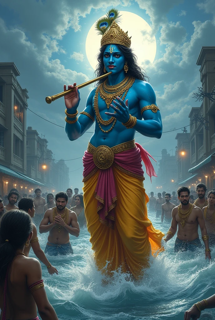 krishna save flood area people