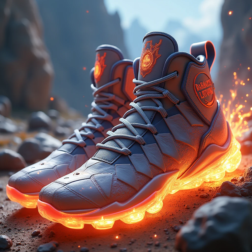 Dragon Ball footwear with character background