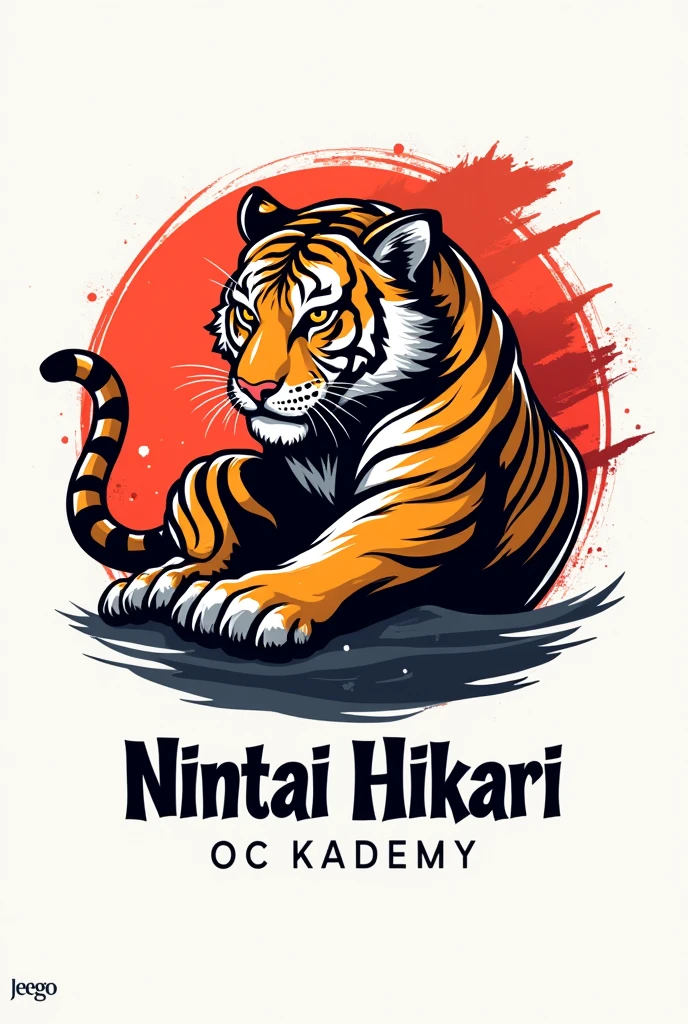 create a logo for a karate academy with this name, NINTAI HIKARI, in the logo considers a tiger.

