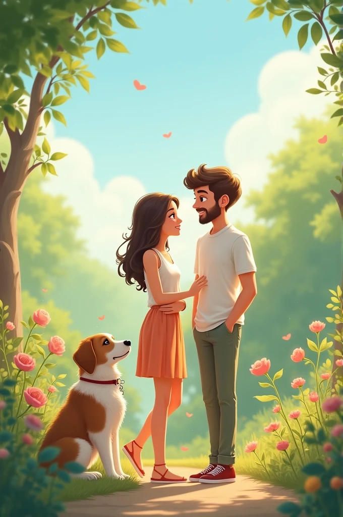 Need to add dog sitting near to these couple 