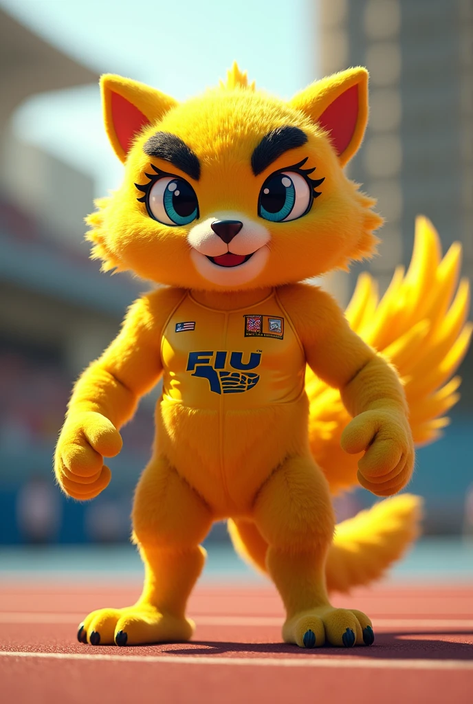 Creation of a canary body in the style of the Fiu mascot for the Pan American Games in Chile