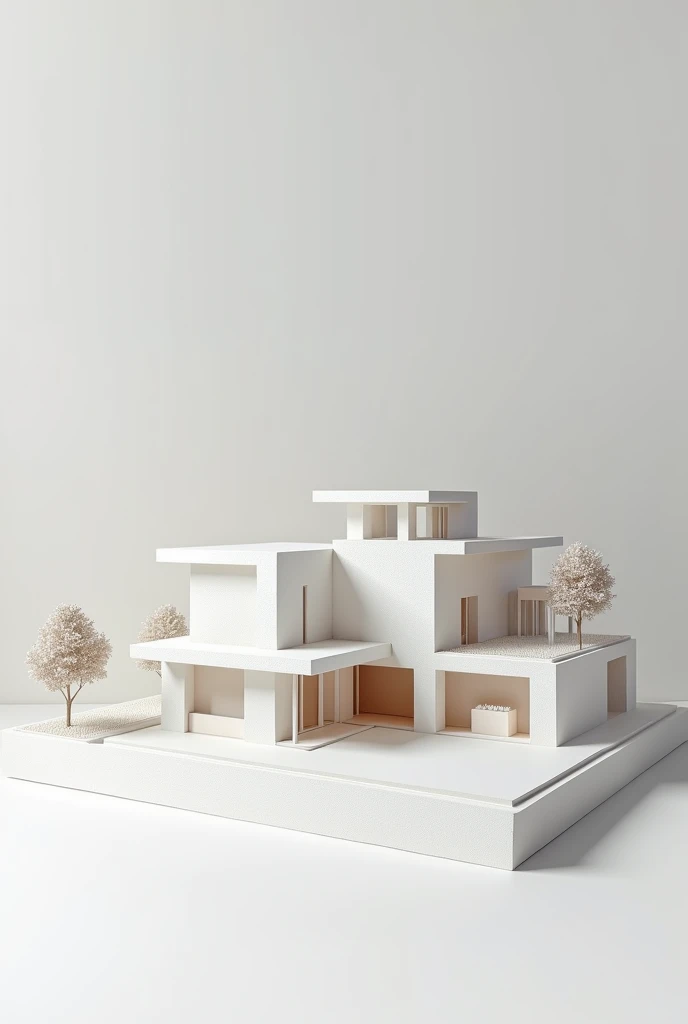 Small architectural model that represents the minimalist 