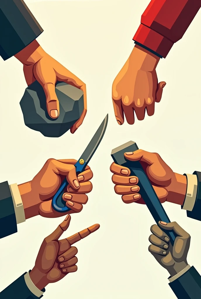 Rock Paper Scissors, hammer, scissors,
paper