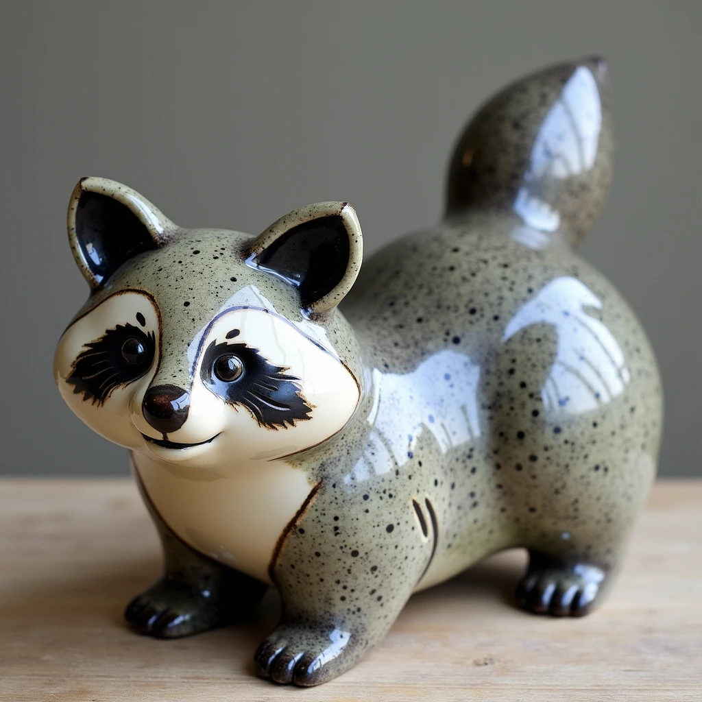 Ceramic Shigaraki ware raccoon dog