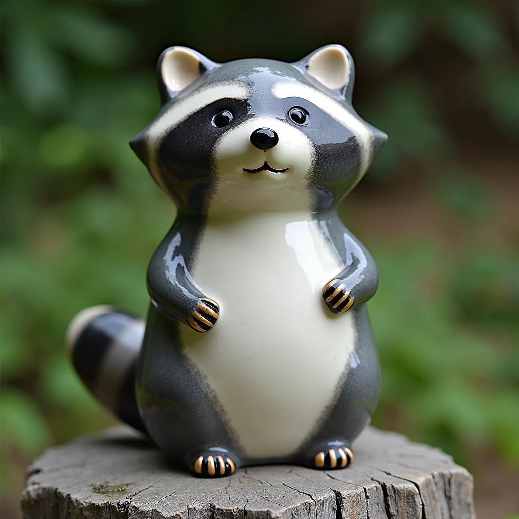 Ceramic Shigaraki ware raccoon dog