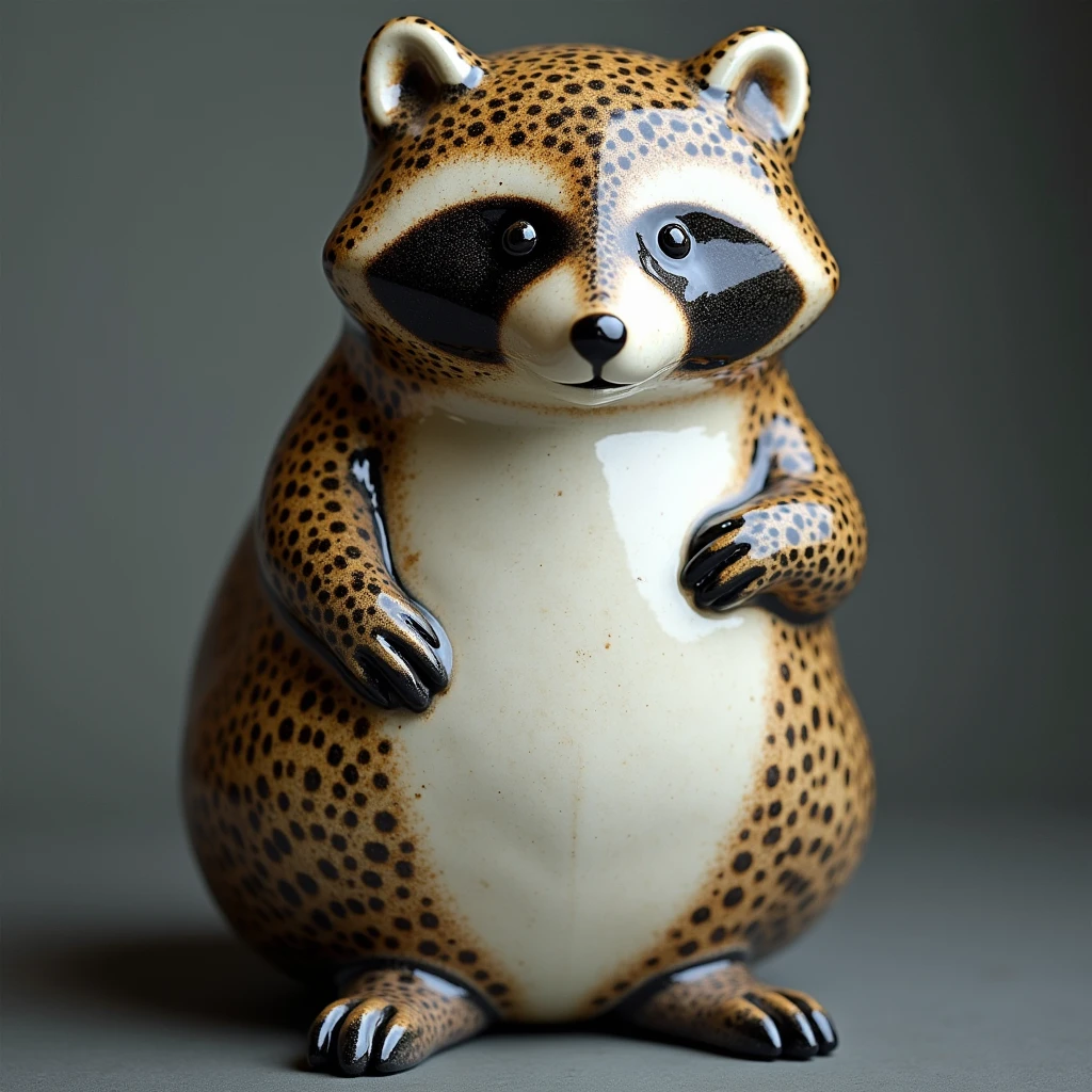 Ceramic Shigaraki ware raccoon dog
