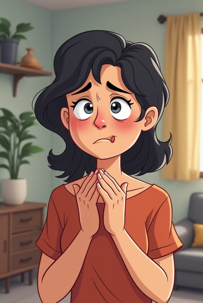Cartoon of a distressed mother