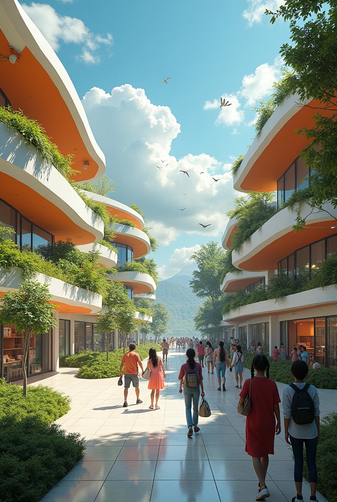 Create a collage of what your ideal school should be like. Do it with several images and being a futuristic school.