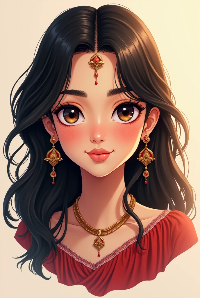  realistic logo anime peruvian girl 


