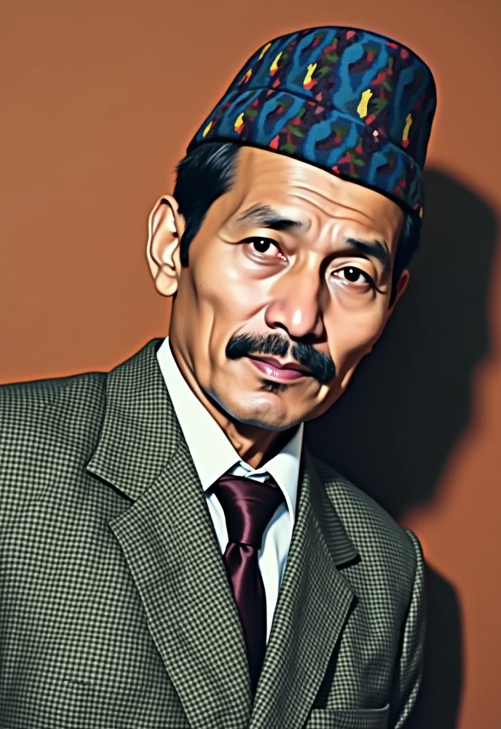 Male wearing Dhaka Topi