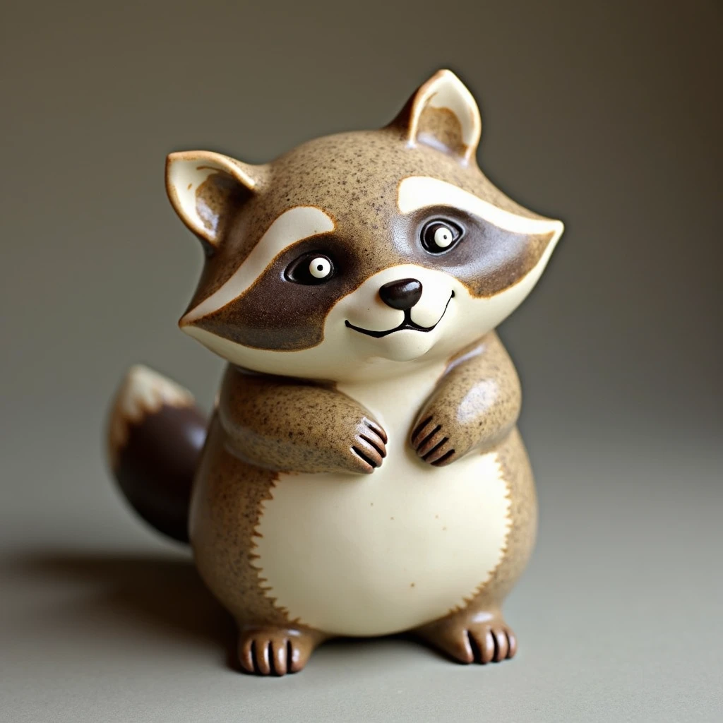 Ceramic Shigaraki ware raccoon dog
