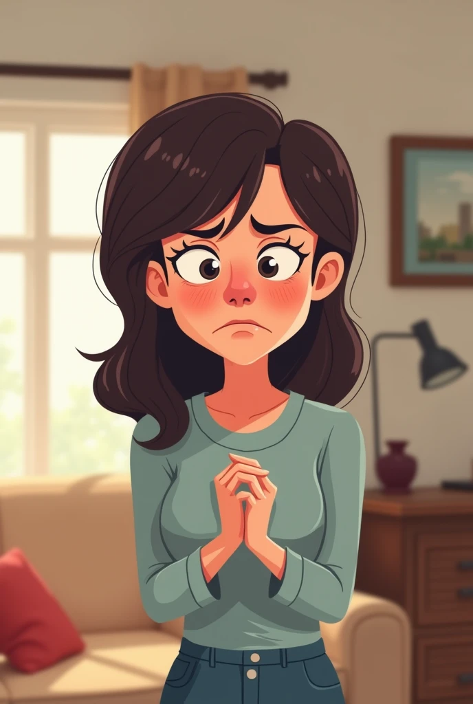 Cartoon of a distressed mother