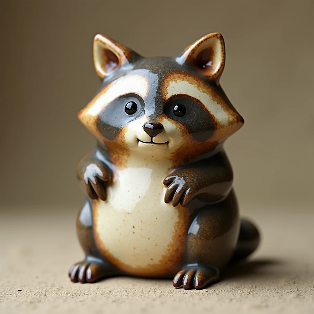 Ceramic Shigaraki ware raccoon dog