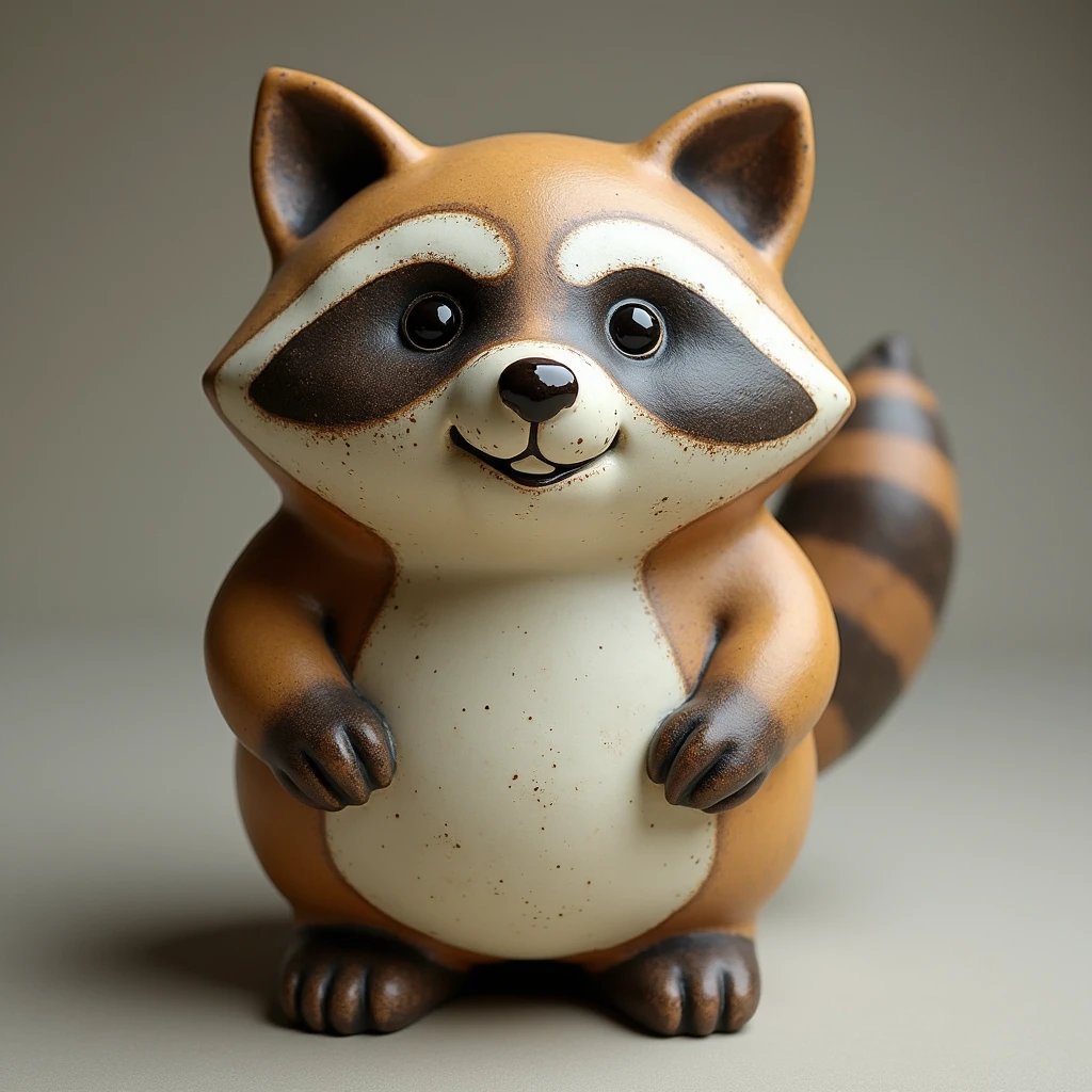 Ceramic Shigaraki ware raccoon dog
