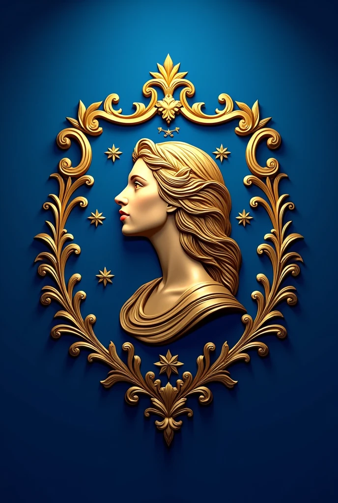ATALANTA football club crest from Italy with golden outlines