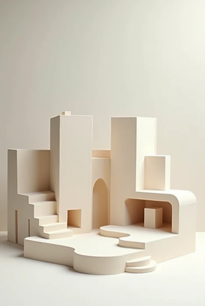 Very easy and small architectural model that represents space and minimalism