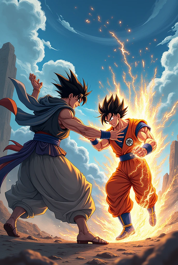 Satoru is Goku fighting
