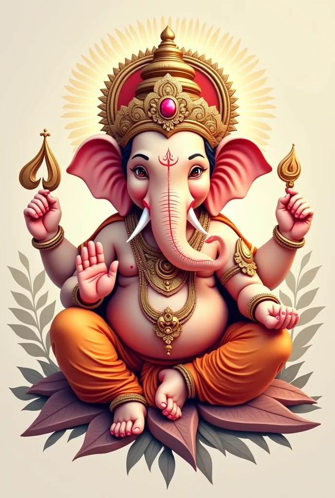 lord ganesha beautiful vector illustration 2D graphics