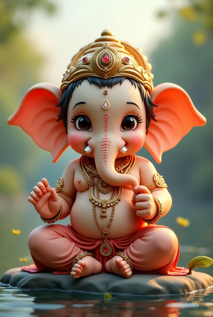 God cute realaatic ganesh photo
