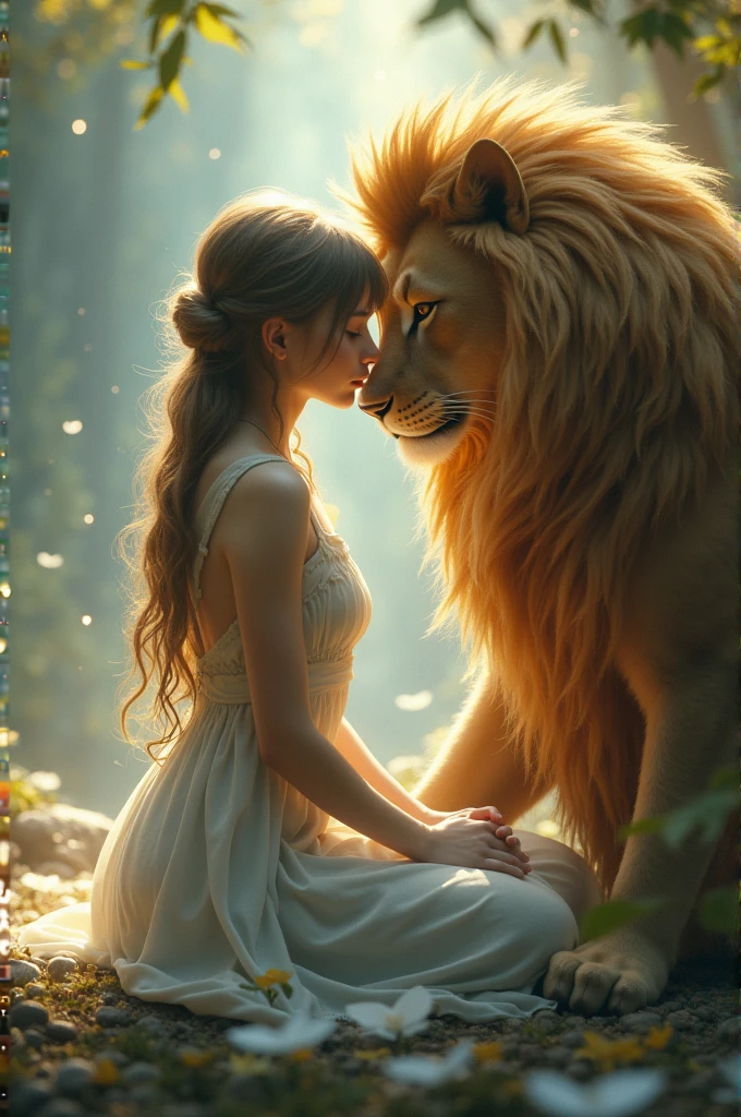 A girl sit man Mane pari and without dress 