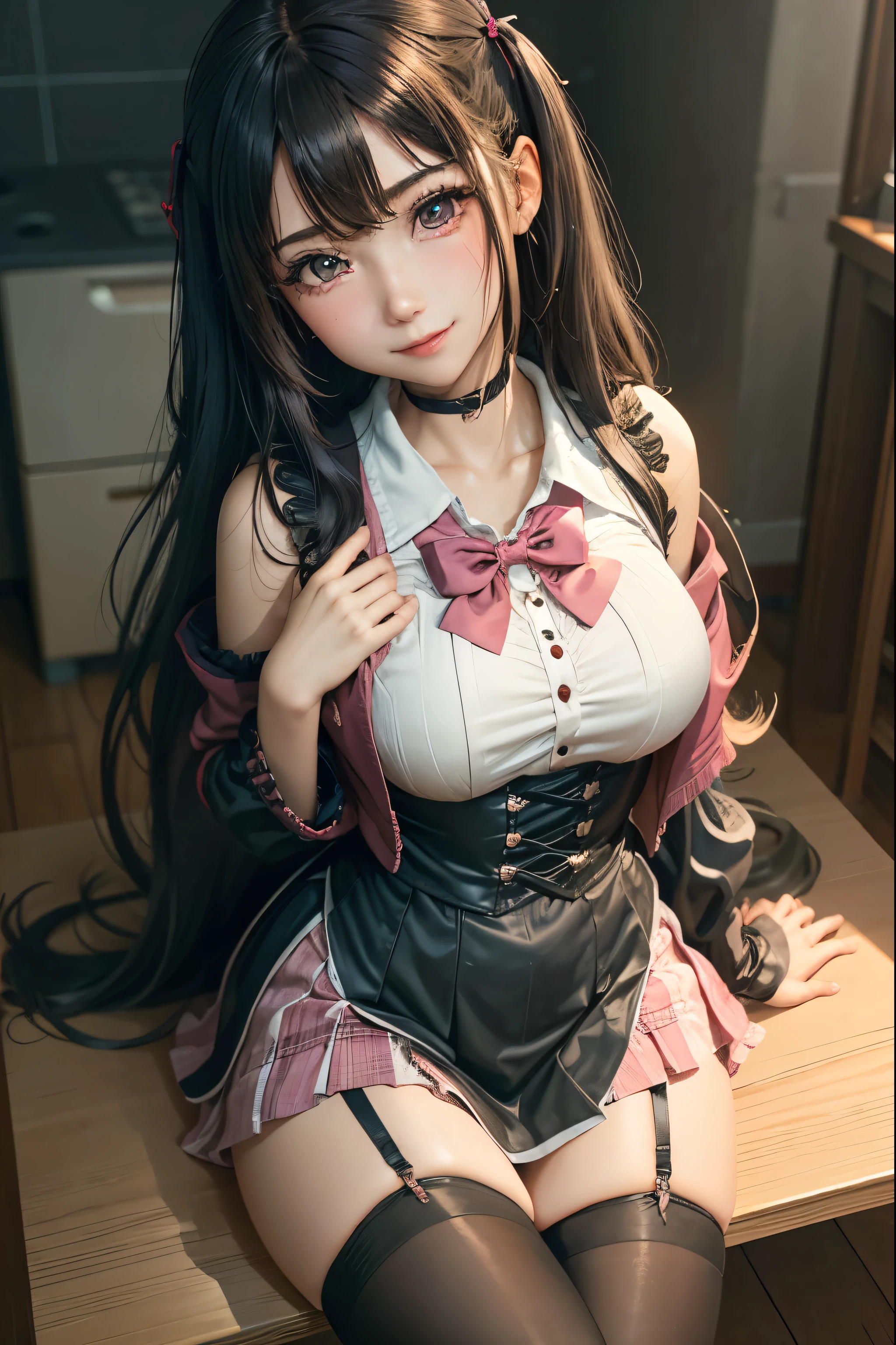 high school girlブレザー、high school girl、Red checked skirt、JK Style、Jacket、smile、garter、Knee socks、Panty stocking、Otherworldly beauty、Really cute、boredom、Extraordinary beauty、Dark black eyeshadow、sorrow、Good skin radiance、Long Hair Straight Hair、Dark Gothic Makeup、Dark smile、Beautiful woman、Stained Glass Background、On the table、Highest quality、5 reference books、Sweat glistens on my chest、Sweat glistens on my face、Thigh sweat、sweating、Black frill East size Regular size、Dark pink hair、2、Sweat on your thighs、Sweat a lot and become sticky。、My thighs are sticky and shiny、Sweating on thighs and chest、Small breasts、Slightly slim、Sweating all over the body、ah, I play the synthesizer.、sit and play an instrument、Thin legs、Two people、Lesbian couple、hug、My girlfriend has a really cute face、My female friend has a very beautiful face.、Do lesbian play、Super straight hair、Extremely fair skin、Play the synthesizer、Sexy expression、Sitting in front of a synthesizer instrument、The expression of someone who is trying to hold back from masturbating、Panting expression、Ecstatic expression、Working with synthesizers、Playing a keyboard instrument、Extremely small breasts、
