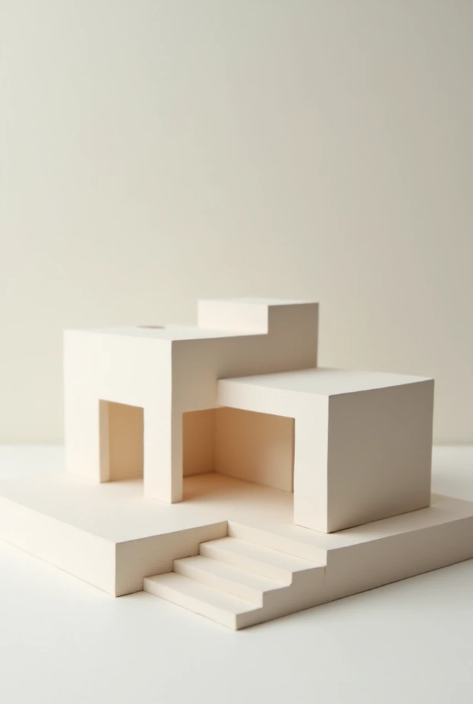 Very easy and small architectural model that represents space and minimalism 