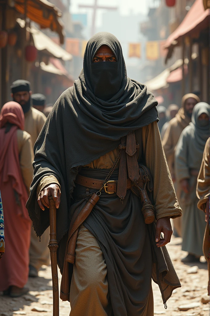 - Introduce the blind man, struggling to find his way
- Show his determination to seek guidance from the Prophet