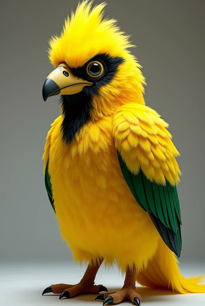 Creation of a corporeal costume of a canary in the style of the Fiu mascot of the Pan American Games in Chile