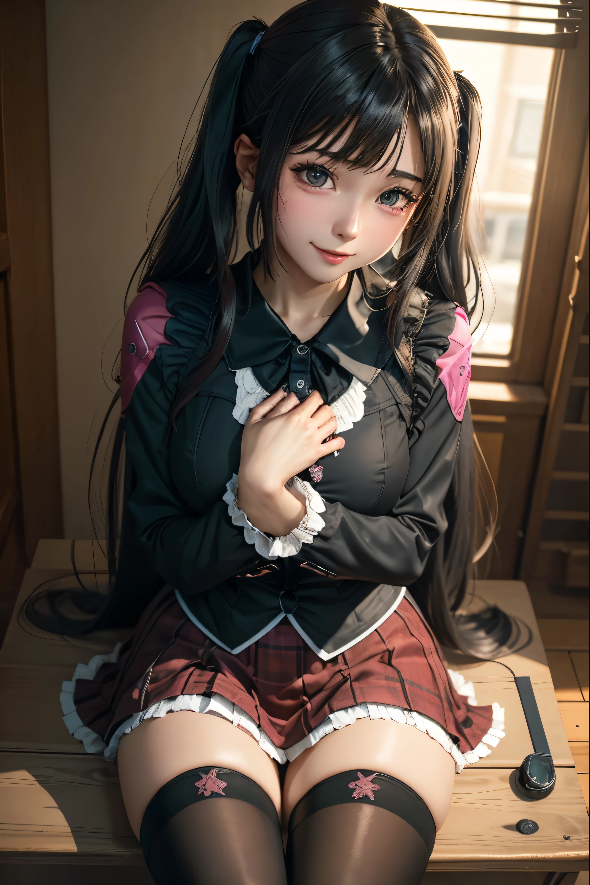 high school girlブレザー、high school girl、Red checked skirt、JK Style、Jacket、smile、garter、Knee socks、Panty stocking、Otherworldly beauty、Really cute、boredom、Extraordinary beauty、Dark black eyeshadow、sorrow、Good skin radiance、Long Hair Straight Hair、Dark Gothic Makeup、Dark smile、Beautiful woman、Stained Glass Background、On the table、Highest quality、5 reference books、Sweat glistens on my chest、Sweat glistens on my face、Thigh sweat、sweating、Black frill East size Regular size、Dark pink hair、2、Sweat on your thighs、Sweat a lot and become sticky。、My thighs are sticky and shiny、Sweating on thighs and chest、Small breasts、Slightly slim、Sweating all over the body、ah, I play the synthesizer.、sit and play an instrument、Thin legs、Two people、Lesbian couple、hug、My girlfriend has a really cute face、My female friend has a very beautiful face.、Do lesbian play、Super straight hair、Extremely fair skin、Play the synthesizer、Sexy expression、Sitting in front of a synthesizer instrument、The expression of someone who is trying to hold back from masturbating、Panting expression、Ecstatic expression、Working with synthesizers、Playing a keyboard instrument、Extremely small breasts、