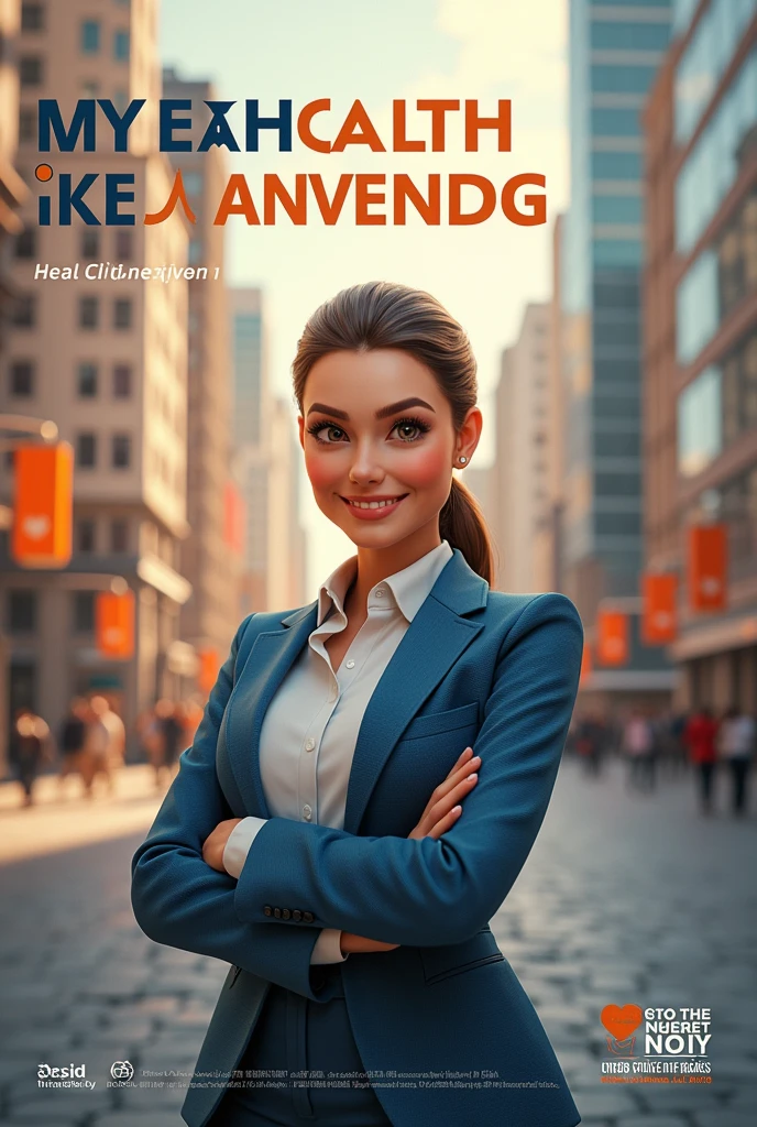 A realistic health-themed campaign poster for city councillor, 3d