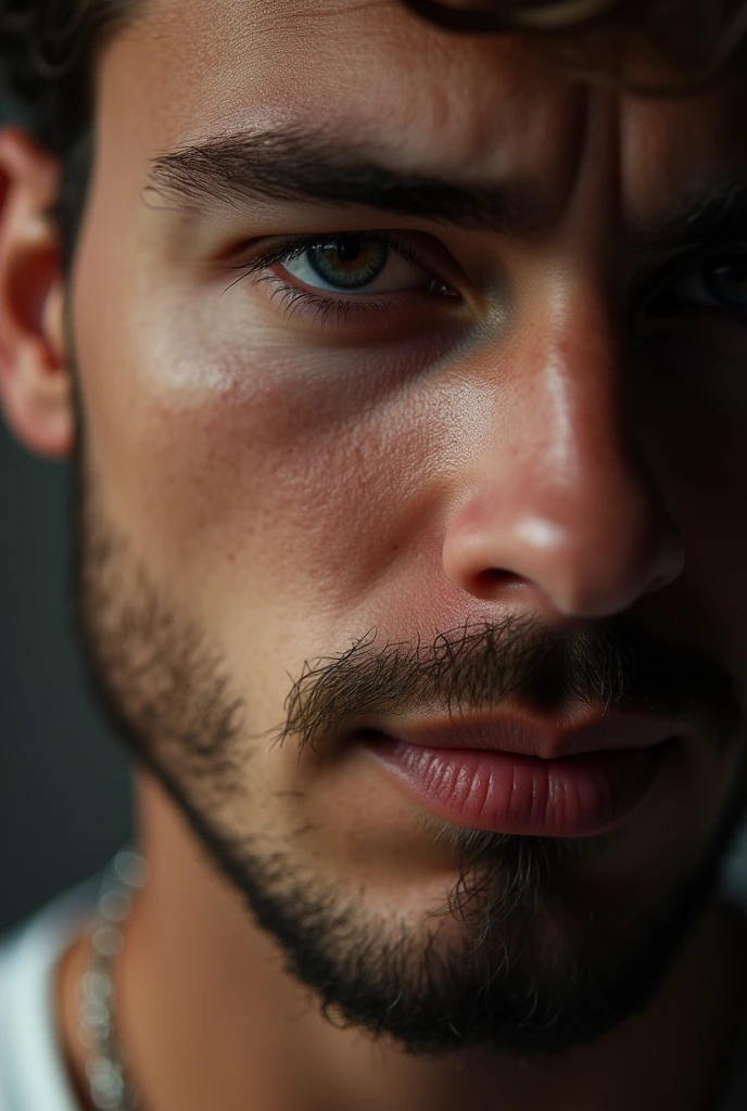 Penis on a beautiful man's face