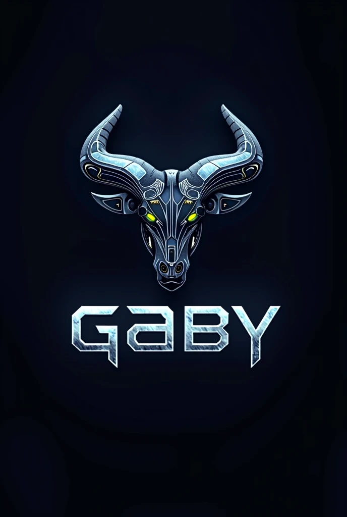 Logo exactly the word Gaby&#39;s futuristic mixed with the Taurus sign in all its splendor and strength 