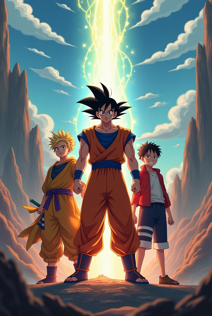 goku naruto luffy